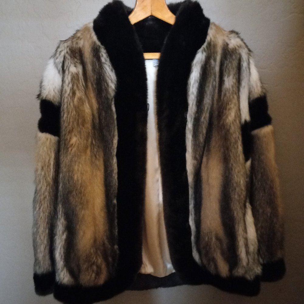 Country Pacer Tissel Fabric from France,  Fur Coat, M